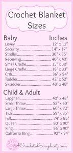 Blanket Size Chart Archives A Crocheted Simplicity