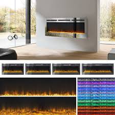 Electric Fire Wall Mounted Insert Led