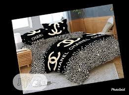 chanel themed bedding set with duvet in