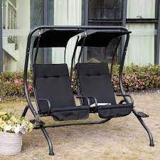Outsunny Modern Metal 2 Seater Outdoor