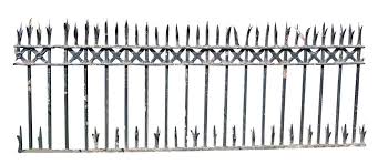 Split Finial Wrought Iron Fence With