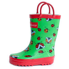 Oakiwear Kids Rain Boots For Boys Girls Toddlers Children Ladybugs