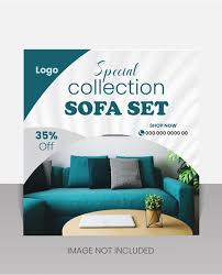 A Poster For A Sofa Set That Says