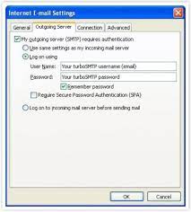 smtp settings for outlook parameters