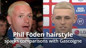 On saturday he hopes to help them become the first team to secure a domestic treble in england. Phil Foden Sports New Dyed Blond Hairstyle Amid Comparisons To Paul Gascoigne Youtube