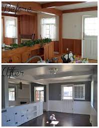 Stain Paint Paneling Makeover