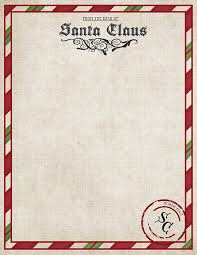 Santa Claus Letterhead Paper Santa Stationary New Calendar Template