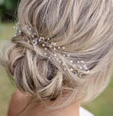 delicate pearl and crystal hair vine by