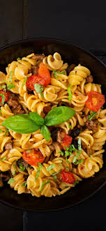 pasta oil tomatoes food 1242x2688