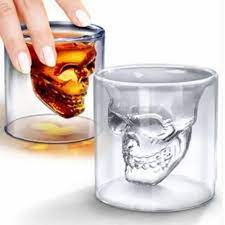 Transpa Round Skull Glass Takila 60ml