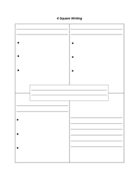 4 Square Writing Template Writing Graphic Organizers Four