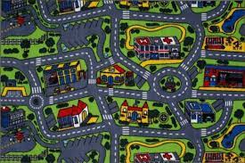 object carpet city life road map carpet