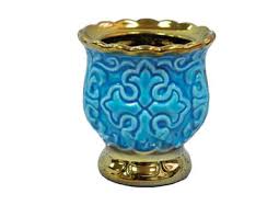 Light Blue Porcelain Standing Oil Lamp