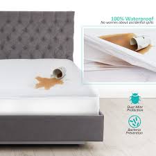 The basic queen size mattress measures 60 x 80 and the olympic queen mattress is 66 x 80. Deep Pocket 100 Waterproof Mattress Protector Premium Cotton Terry Bed Cover Hypoallergenic Mattress Cover Fitts Mattresses Up To 21 Inch Queen Walmart Com Walmart Com