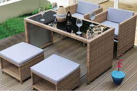 Aries 5pcs Wicker Space Saver Patio