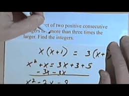 quadratic equation word problems part