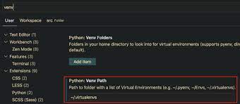 using python virtual environment in