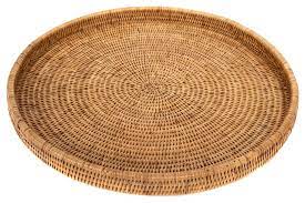 Large Round Serving Tray For Ottoman