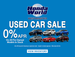 0 apr on all pre owned vehicles in