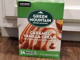 caramel vanilla cream k cup pods