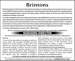 job vacancy at brintons carpets limited