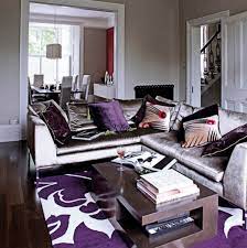gray purple living rm eclectic