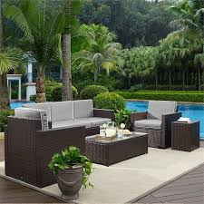 Wicker Patio Sofa Set