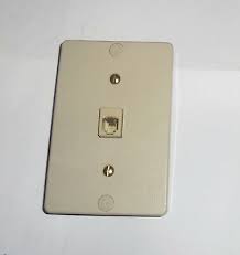 Ivory Phone Jack Mounting Plate Wall