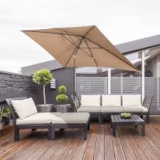 Rectangle Aluminum Tilt Patio Umbrella