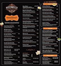 menu of piccadilly cafe baner pune