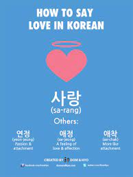 how to say love in korean learn