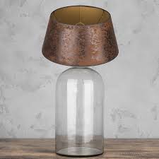 Table Lamp Bottle In Clear Glass