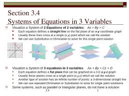 section 3 4 systems of equations in 3