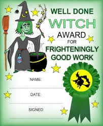 Witch Certificate Award Certificate Frighteningly Good Work