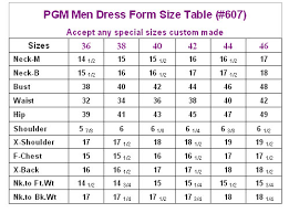Pgm Propro 607 Mens Male Body Dress Form Choose Hip Size 36