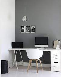 white floor grey wall workspace