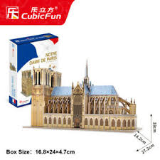 Details About Cubicfun 3d Puzzle C242h Notre Dame De Paris Building Jigsaws Diy Toys