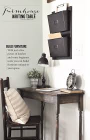 Repeat the step for the other two sides of the desk. Diy Farmhouse Writing Table Free Plans Cherished Bliss