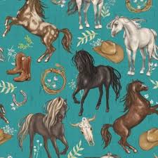 pretty horses fabric wallpaper and