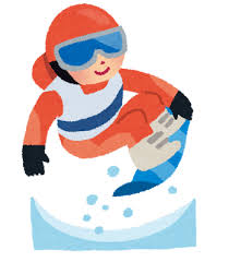 冬季オリンピックのイラスト「スノーボード」 | かわいいフリー素材集 ...