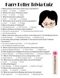 Let's see if you truly know carrie and the girls. Free Printable Harry Potter Trivia Quiz With Answer Key