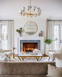 White Transitional Fireplace Design