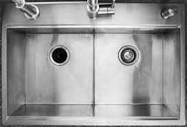 double kitchen sink with garbage disposal