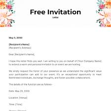 free invitation letter templates