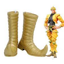 Dio Brando Shoes Cosplay JoJo's Bizarre Adventure Men Boots Gold Shoes  | eBay