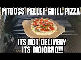 frozen digiorno pizza on the pellet