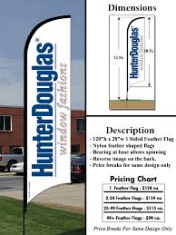 10ft Feather Flag Hunter Douglas