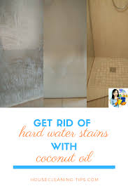 remove hard water stains on shower doors