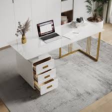 1600mm Modern White Computer Desk With