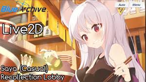 Saya (Casual) Recollection Lobby (Live2D) | Blue Archive (EN) - YouTube